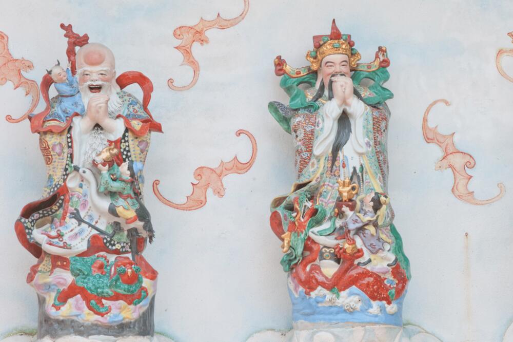 Chinese gods Caishen and Mazu