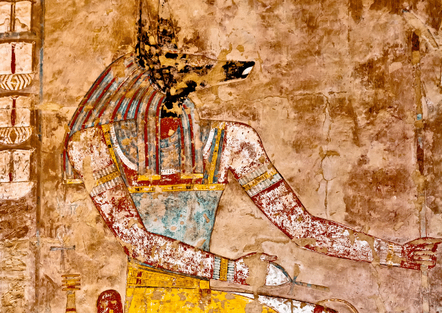 Egyptian god of mummification and embalming Anubis