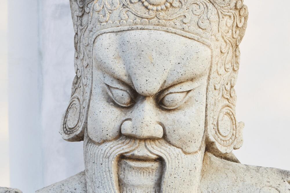Face of King Yama the Chinese god of death