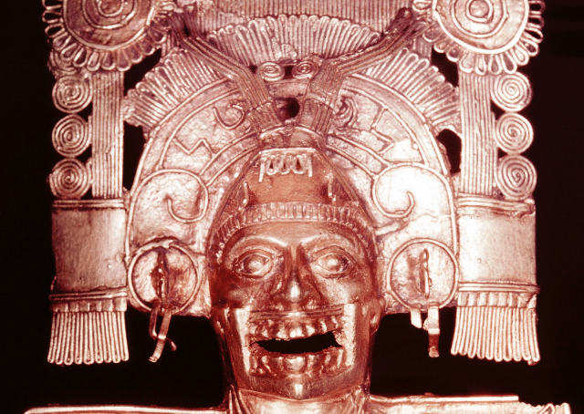 Face of Mictlantecuhtli Aztec god of death
