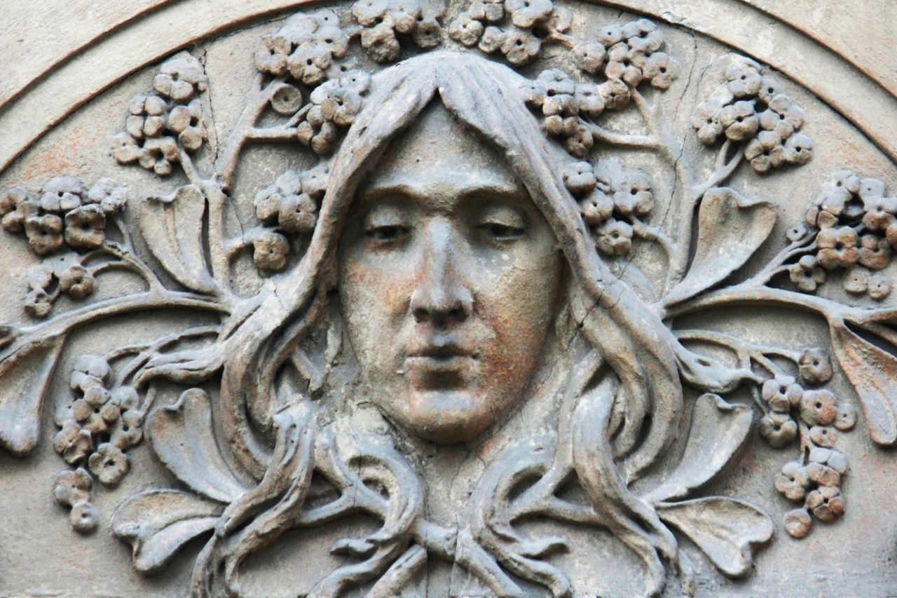 Face relief of goddess Hera