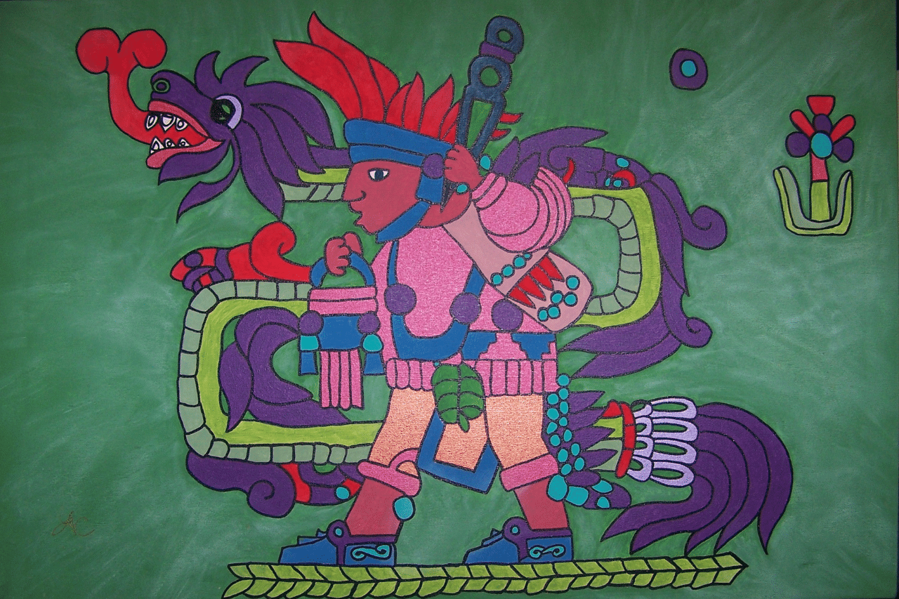 Image of Aztec god Quetzalcoatl