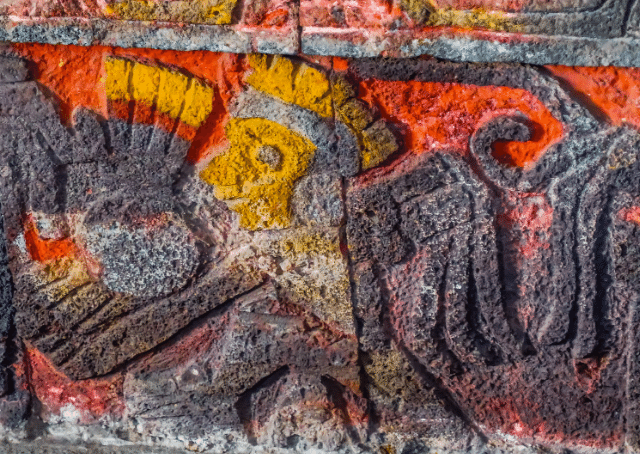 Monument of Aztec warrior