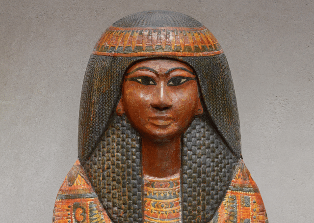 Mummy mask of Khonsu Egyptian god of the moon and time