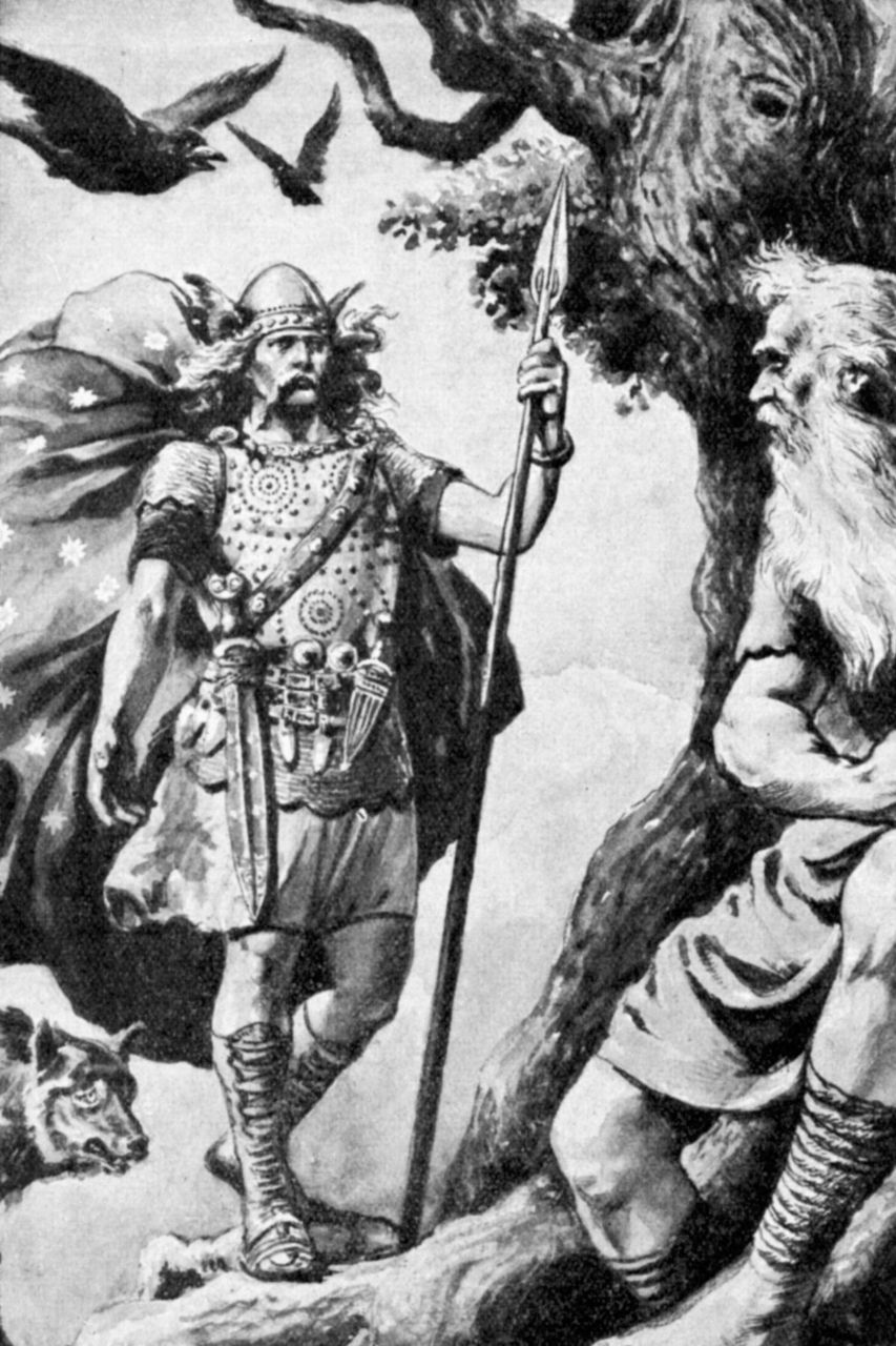 Odin with his ravens