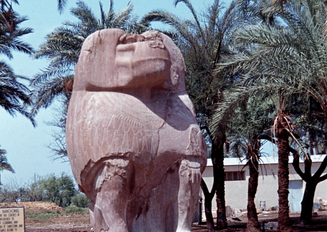 Statue of ancient Egyptian god Babi