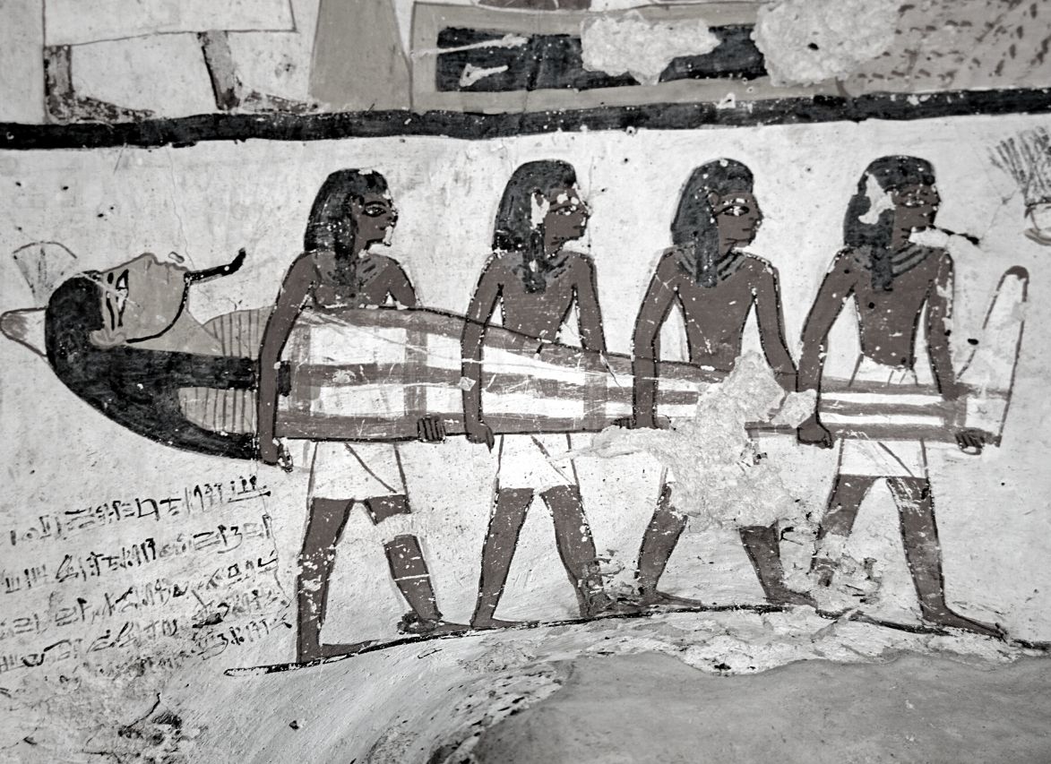 Ancient Egyptian drawing of mummy