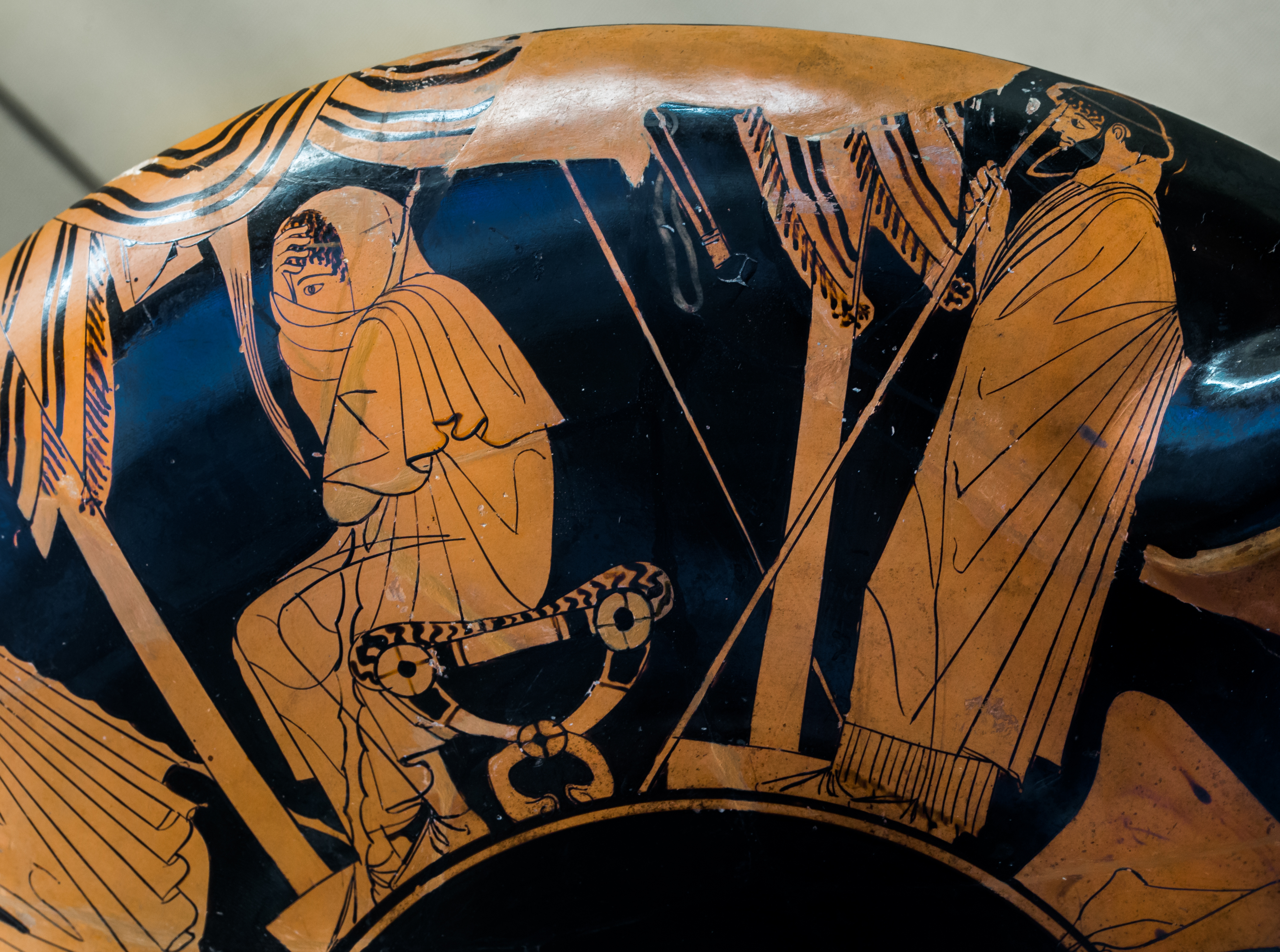 Briseis sitting on a chair - portrait of the captive princess from the Iliad