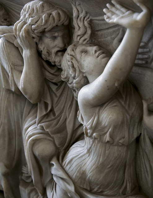 Creon and his dying daughter Creusa, classical painting