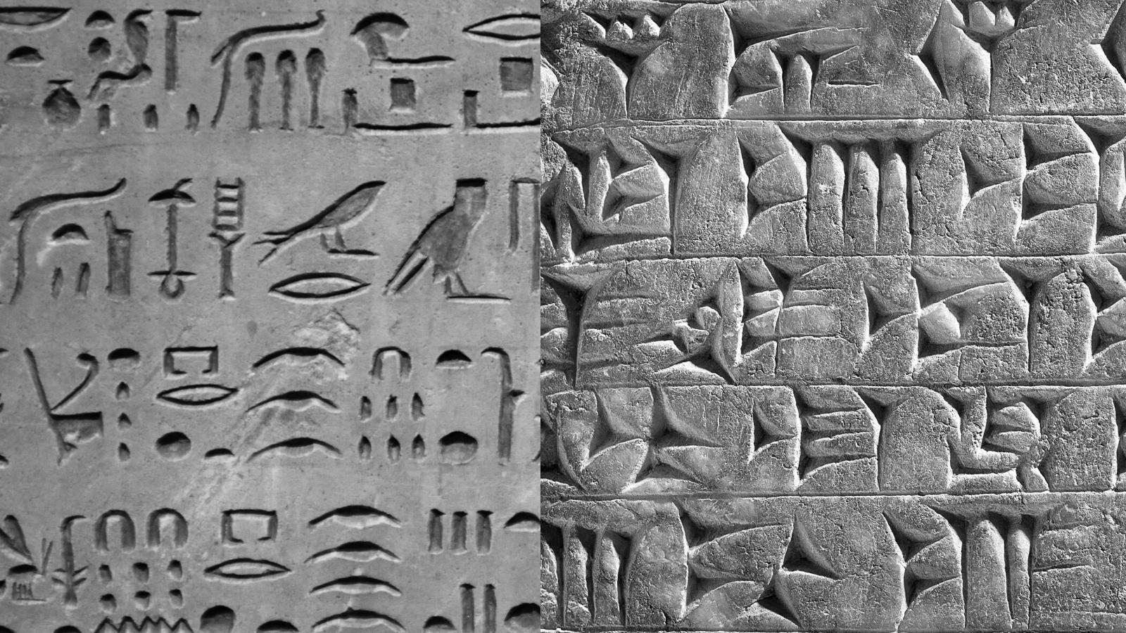 Cuneiform and Hieroglyphics: The Similarities and Differences