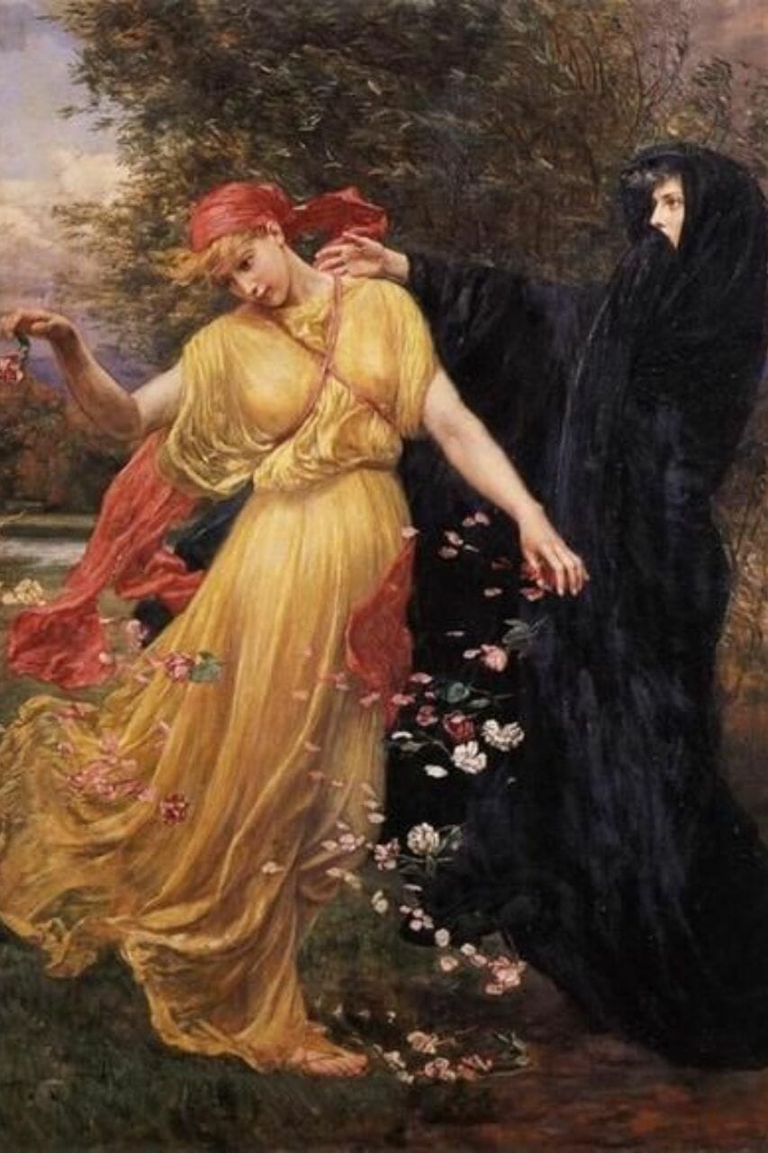 Demeter and Persephone, Greek goddesses of harvest and spring, closely associated with Damia and Auxesia