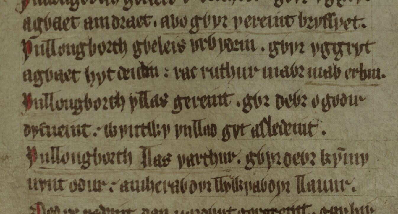Geraint’s death at Llongborth in the poem <i>Englynion Gereint fab Erbin</i>, the Red Book of Hergest’s version of <i>Gereint fil’ Erbin</i>, folio 259v