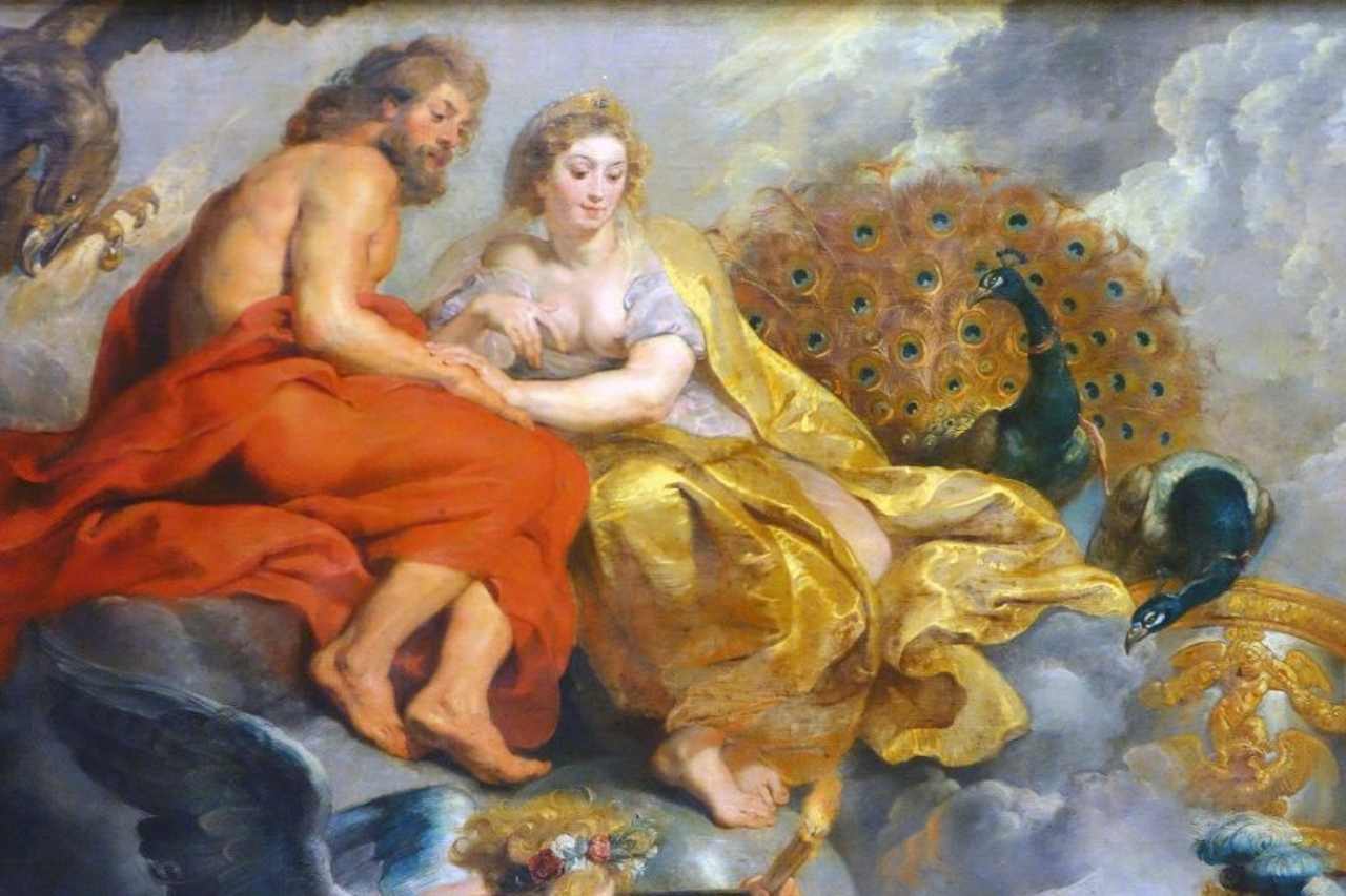 Zeus, the king of the Olympian gods and father of Praxidike