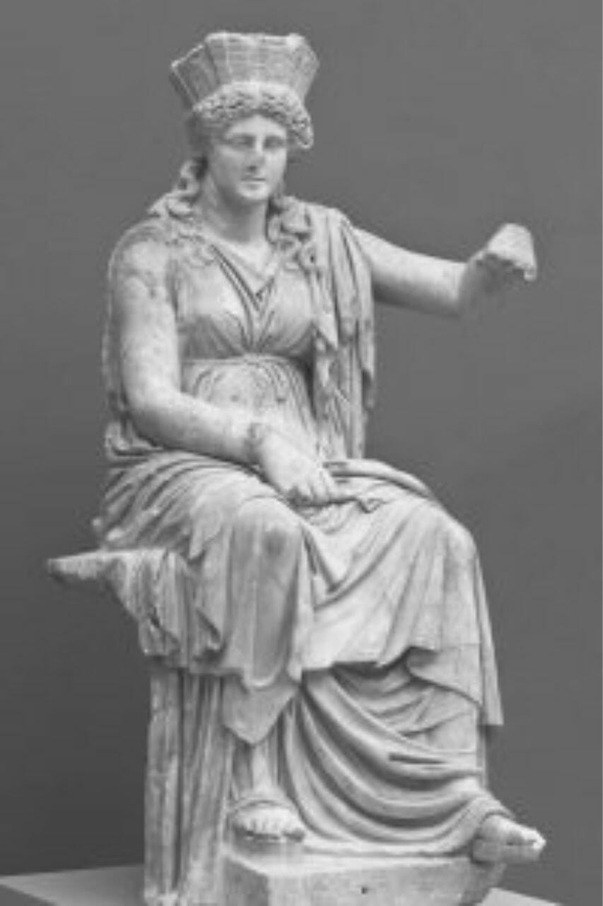 Statue of Rhea, the Greek goddess associated with Mount Ida