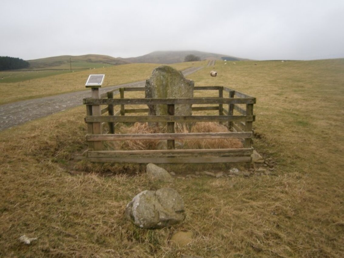 Yarrow Stone with the inscription of Nudus son of Liberalis, sixth century, Selkirkshire, possibly a reference to the Nudd mentioned in the legend of Gwythyr, or else another member of the same dynasty