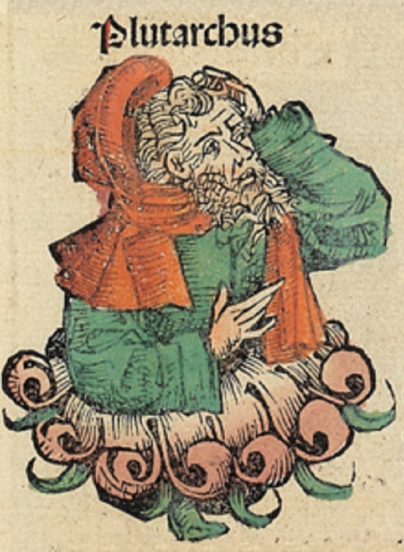 Illustration of Plutarch from the Nuremberg Chronicles