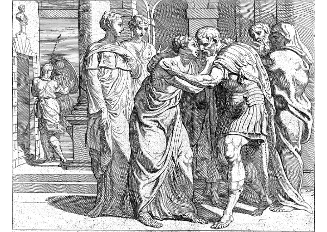 Odysseus, Penelope, and Phemius in The Odyssey