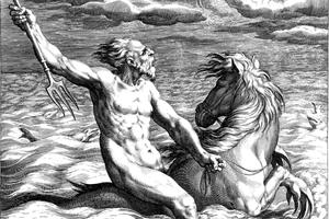 Poseidon causes a great storm to punish Odysseus