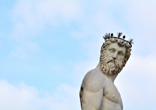 Portrait of Poseidon as described in the Odyssey