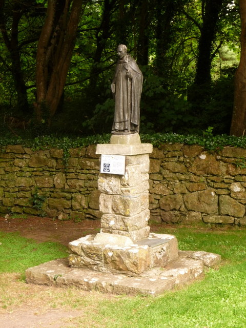 Statue of St Samson of Dol, Caldey Island, photo by Chris Downer, CC-BY-SA 2.0