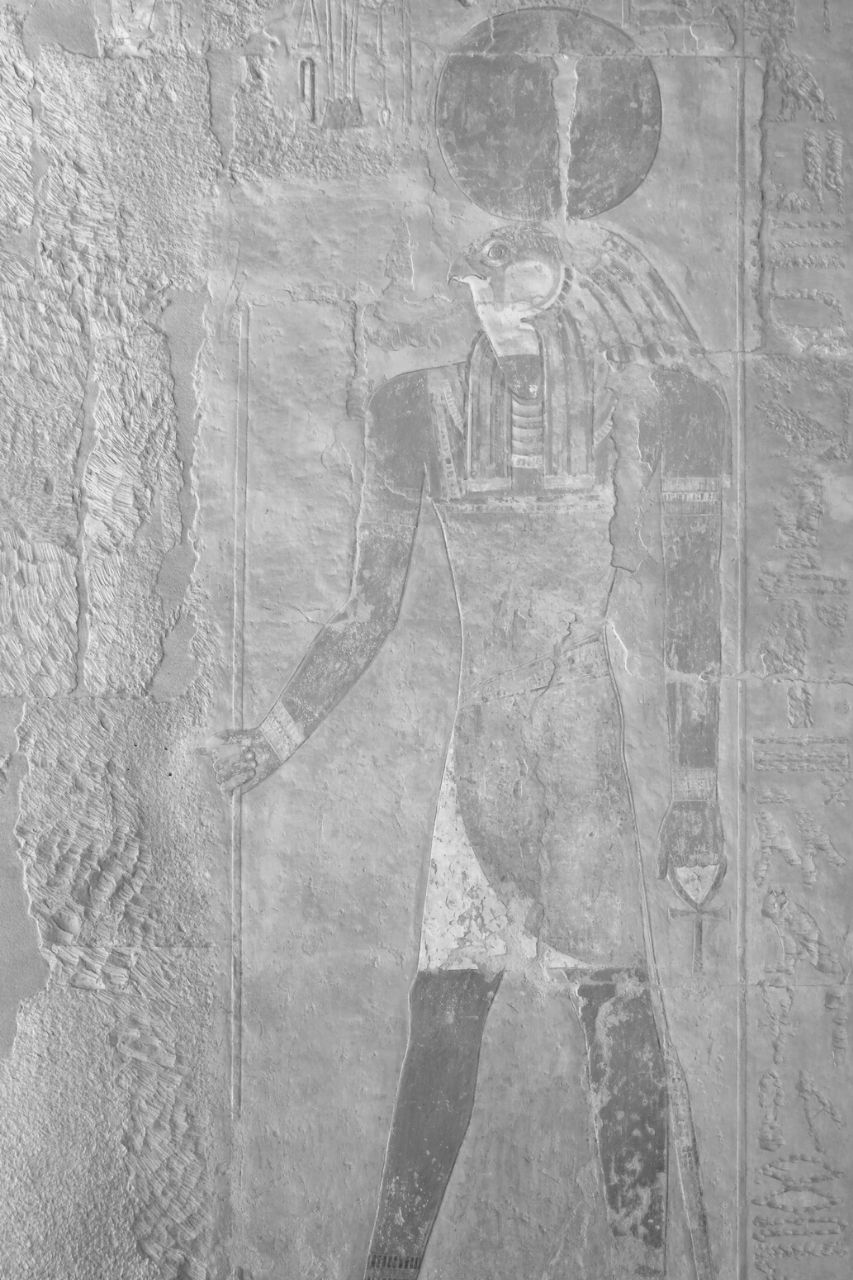 Stone relief at Deir El Bahri in Egypt