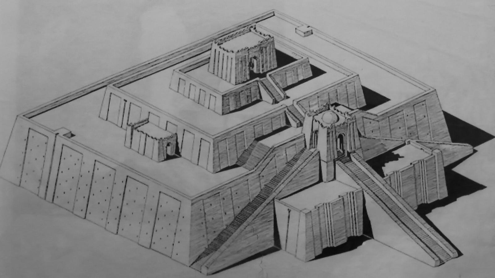 Sumerian temple in Mesopotamia