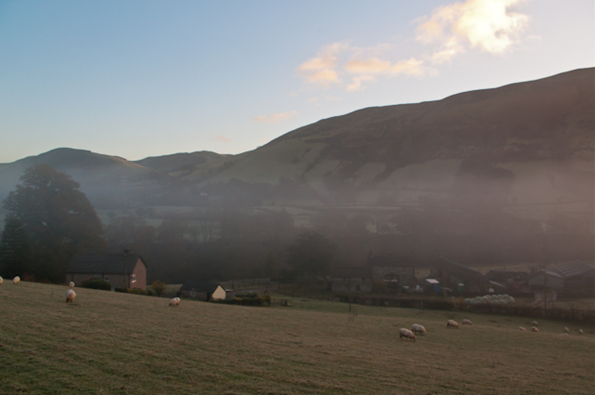 View of Camlan-Uchaf, the probable site of the Battle of Camlann