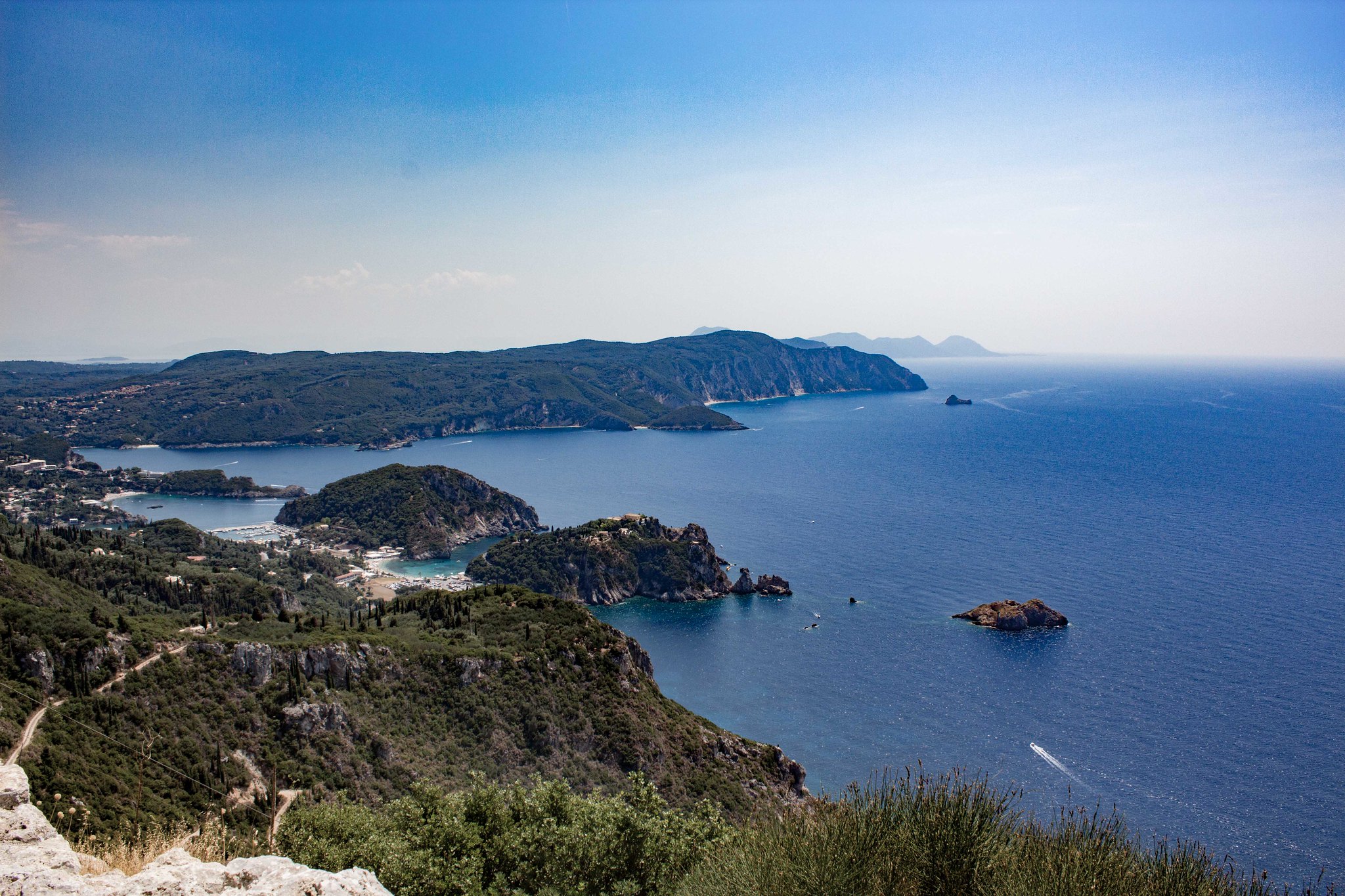View of Corfu, the likely island of Scheria. Photo by Damian Atlas, CC-BY 2.0